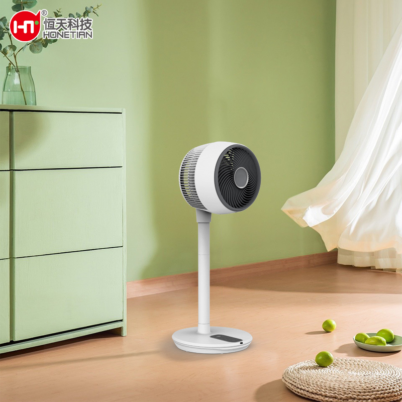 HONETIAN remote control night light low energy LED display 8 timer 14 speeds 4 modes 9 inch 3 blades DC circulator stand fan