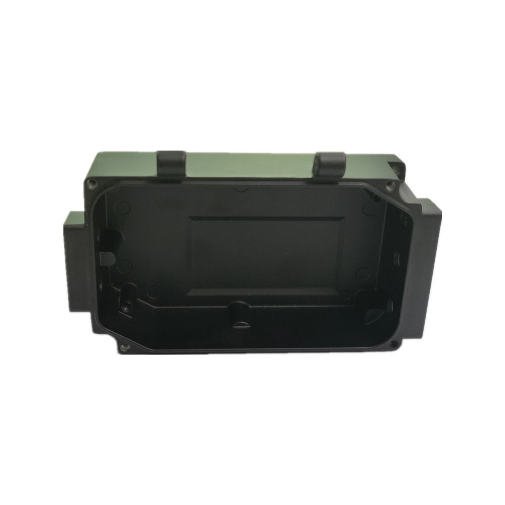 Custom design aluminum die casting box in black