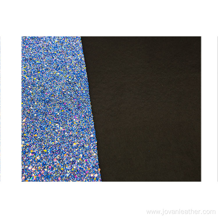 Chunky glitter PU vinyl faux leather for shoes