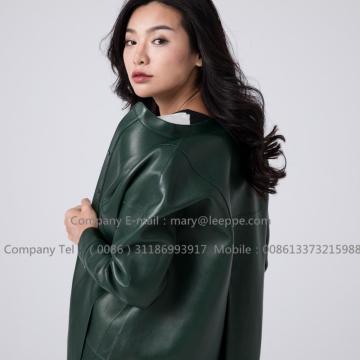 Reversible Double-coloured Sheepskin Leather Coat