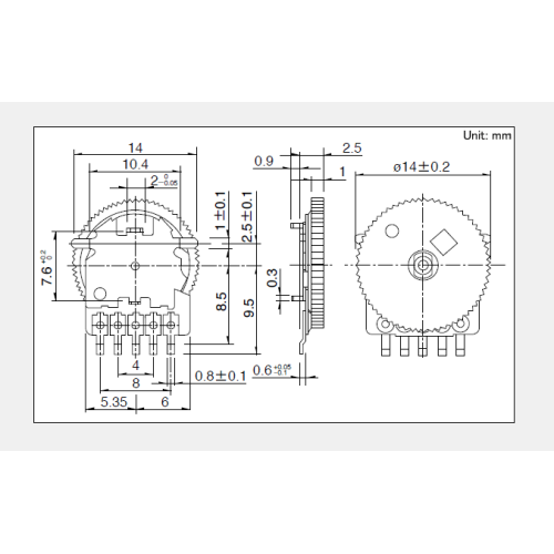 Potenziometro rotativo serie Rk10j