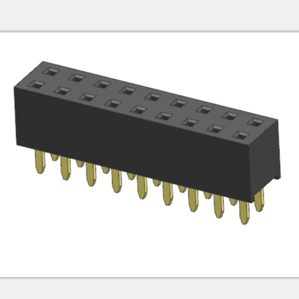 2.54mm أنثى رأس الدعاء صف مستقيم H5.7