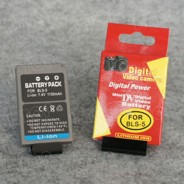 Camera battery replacement for olympus BLS-5, 7.4V 1150mAh,18 months warranty