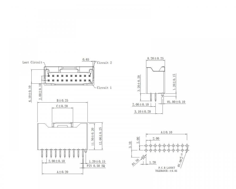 2.00mm pitch 180° Connector Series AW2021V-NP-X