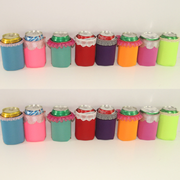 Multi color beer can sleeves covers for BBQ