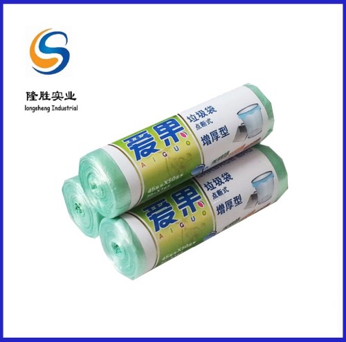 Customized plastic garbage bag on roll