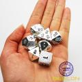 Bescon Raw Metal Polyhedral D&amp;D RPG 7-Dice Set, Shiny Silver-Ore Lode Solid Metal Dice Set