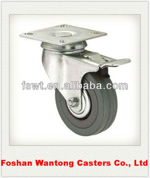 Table Leg Gray Rubber Casters Wheels