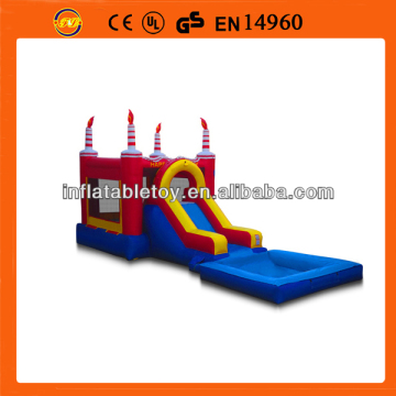 Red Birthday Combo With Pool ,inflatable combo house