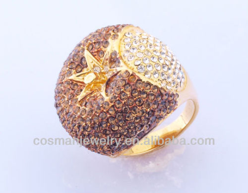 2013 fashion metal stretch rhinstones ring