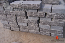 Natural Split + Tumbled Blue Limestone for Wall Brick
