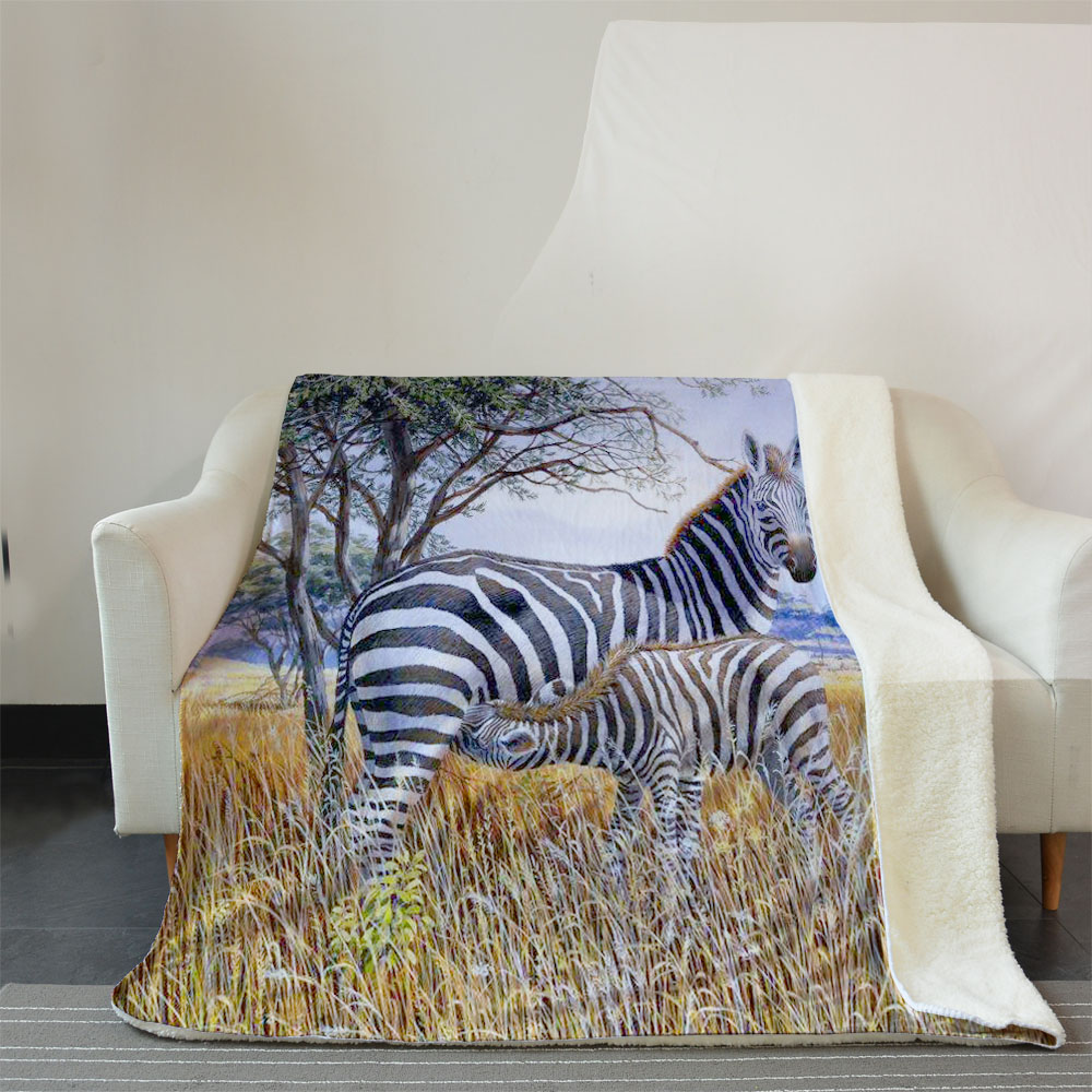 3D animal design super soft warm and cosy throw bed blanket