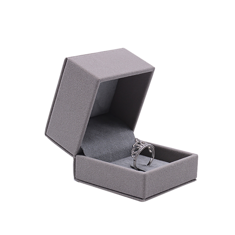 Mini Size Gold Foil Stamping Packaging Small Square Shape Velvet Gift Jewelry Ring Box