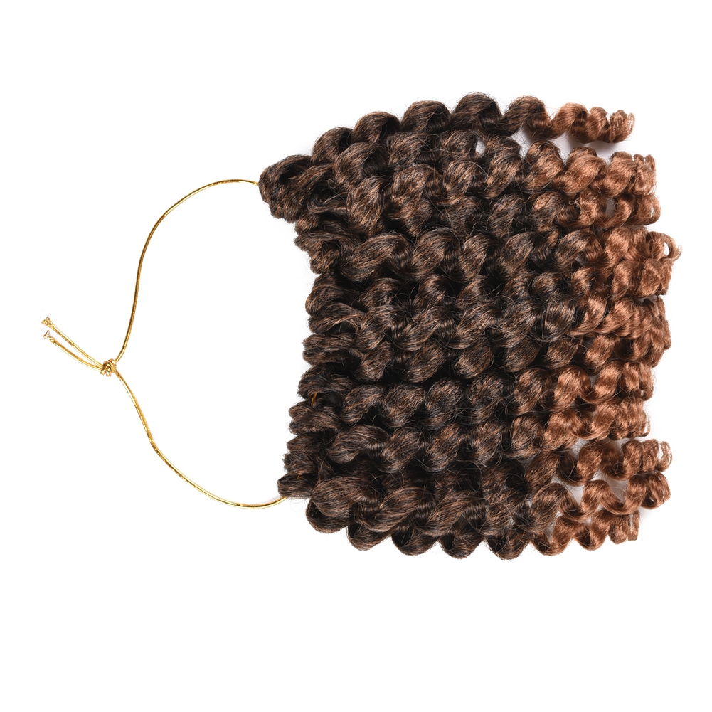 8 Inch High Premium Synthetic Fiber Crochet Hair Spring Jamaican Bounce Wand Curl Braid