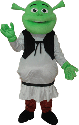 Cartoon costume,SHrek monster character,disney character,plush dress costume,animal costumes,disneyworld character