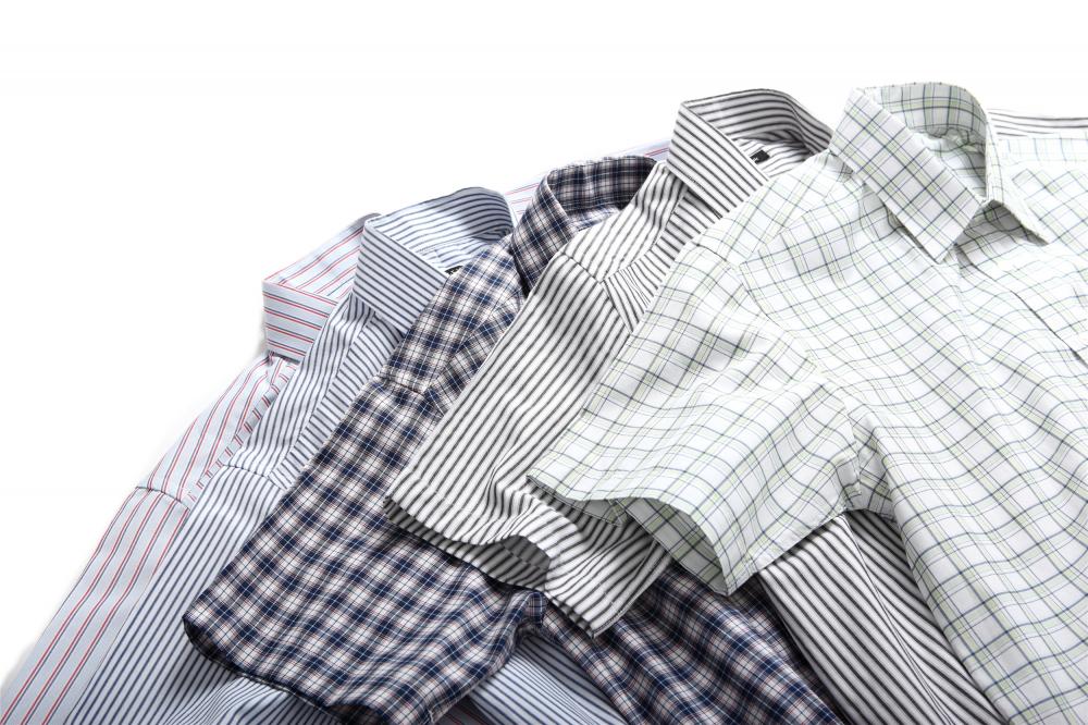 Camisas de tinte de hilo tejido para hombre