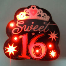 tiara led flashing button