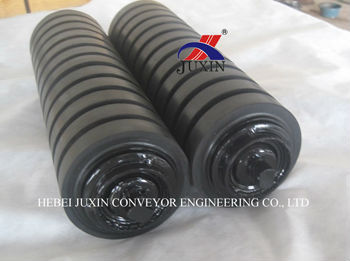 low Vibration Coal Material steel impact roller idler for belt conveyor