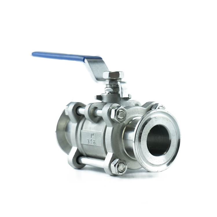 China Factory Good Quality mountable Stainless Steel 3 piece sanitary Ball Valve