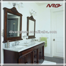 Antique rectangle wooden framed mirror