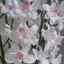 Wholesale artificial orchid flowers PU white artificial flower thailand orchid with real look