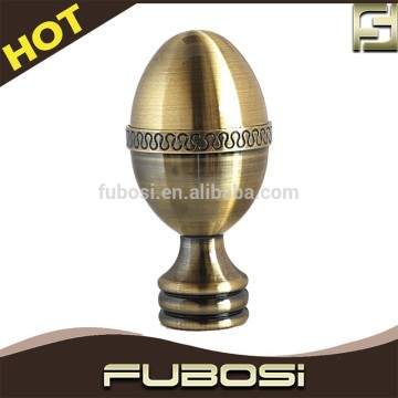 Anti-brass curtain finials for rustic brass curtain rods