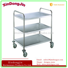 FR-M3 stainless steel 3 shelf knockdown type utility/serving cart