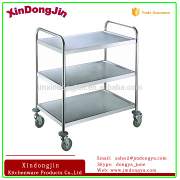 FR-M3 stainless steel 3 shelf knockdown type utility/serving cart