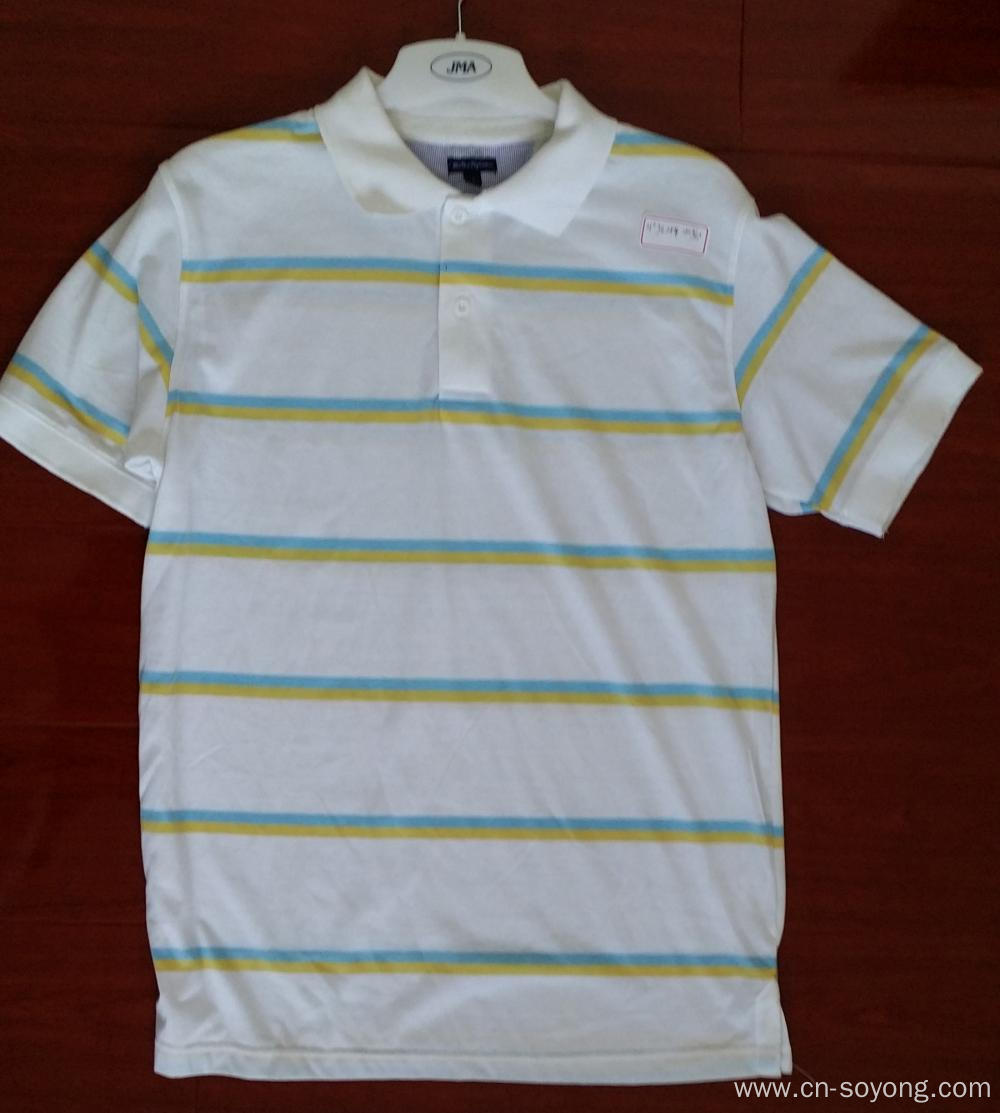 Yarn Dyed Mercerized Cotton Short Sleeve Polo Shirts