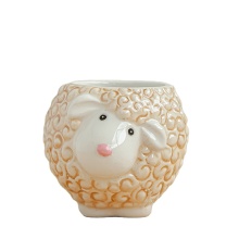 Cute Mini Ceramic Animal Planter with Drainage for Succulents and Cacti