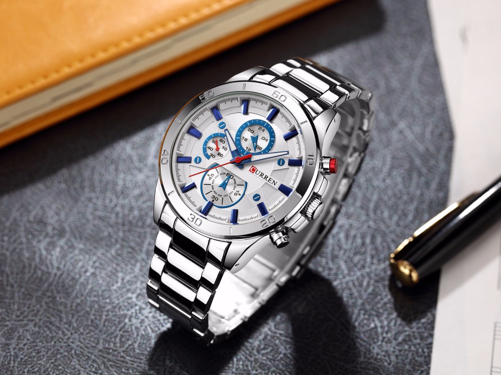 CURREN 8275 Men Japan Quartz Movement Wristwatch Casual Simple Stainless Steel Men Business Watch