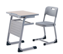 Metal school table and chair