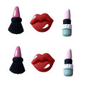 Diverse Hars Flat Terug Cosmetica Cabochon Kunstmatige Lippenstift Parfum Spiegel DIY Craft Nagellak Borstel Sleutelhanger Maken: