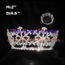 Full Round Crystal Snowflake Crowns Christmas Crowns