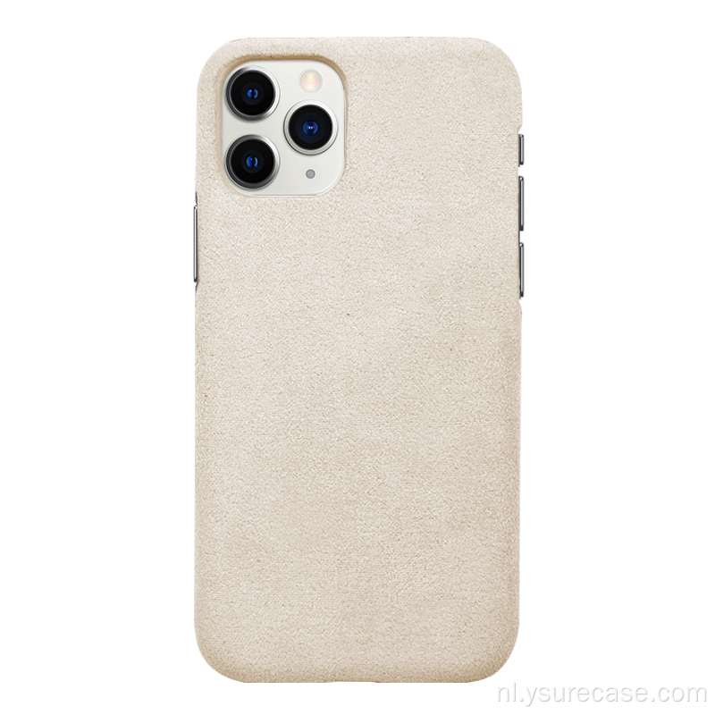 Dunne schokbestendige beschermende stof lederen telefooncase cover