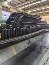 Pattern type high inclination conveyor belt