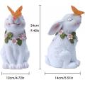 Bunny Holding a Butterfly Solar Light