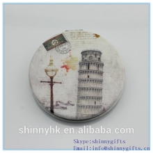 wholesele pocket mirrorr/ power folding mirror/ Pisa Leaning Tower pattern mirror
