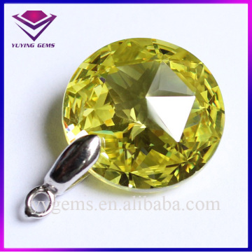 CZ Gemstone Facet Cut Round Olive Cubic Zirconia Drop Earrings Necklace