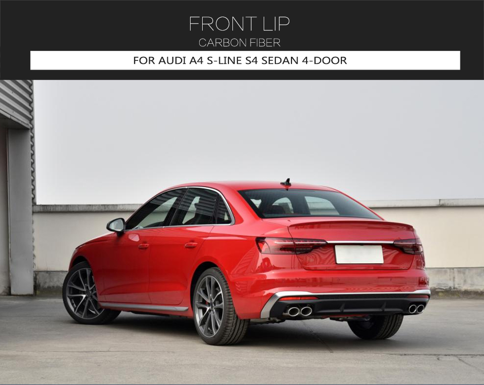 Pre-preg A4 B9 Rear Valance Diffuser for Audi A4 B9 S-LINE S4 Sedan 4-Door 2020-2022