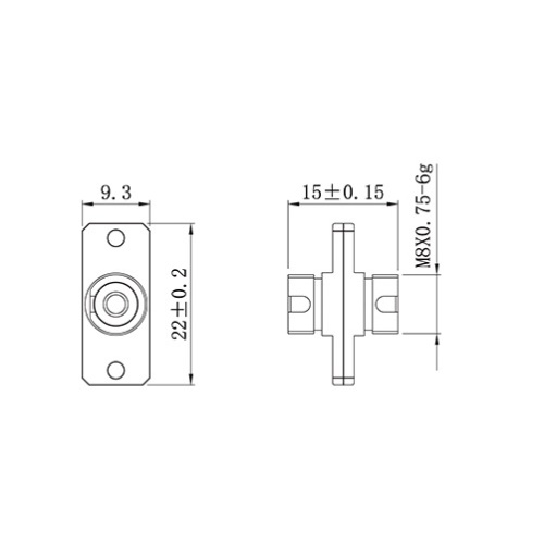 FC SX Welding Adapter with Rectangle Flange