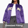 Purple Fashion Women's Baseball Jacket