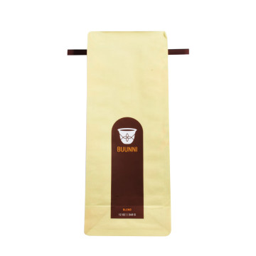 拡張されたサイズ表面コーティングされた標準サイズコーティングされた正方形のプリントコーヒー袋でコーティング付き