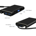 7-IN-1 Type-C USB HUB TO HDMI/3USB3.0/PD/VGA/LAN For Laptop