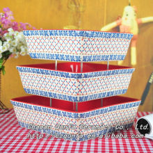 Different sizes handpainted square bakeware without handle