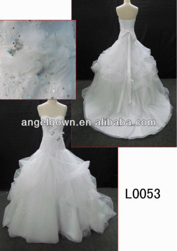 sequins layers tulle beautiful wedding gown