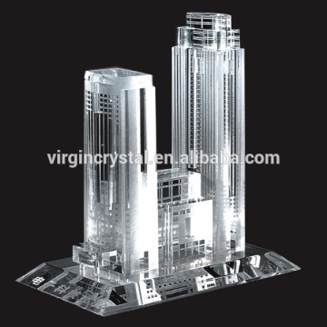 Clear crystal modern buildings models for table centerpieces