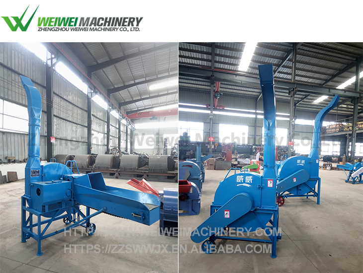 Weiwei livestock capacity 4.5t feed automatic chaff cutter machine silage forage shredder crusher for sale hammer mill