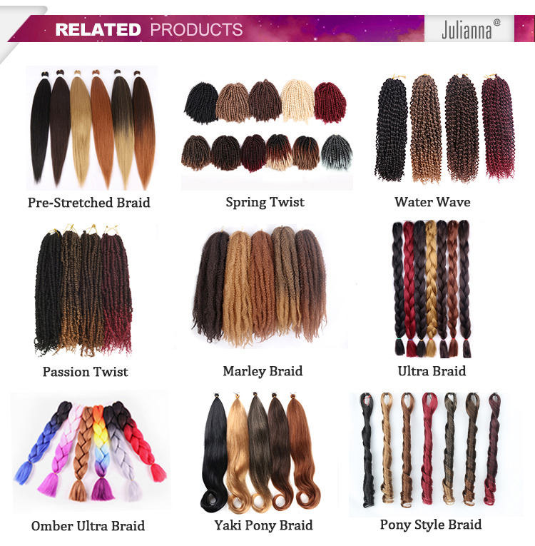 Wholesale Ready Made Crochet Cuban Twist Ombre Afro Kinky Synthetic Colors Hair Dread Short Marley Braids