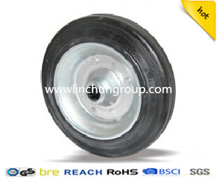 Black Rubber on Caster Iron Caster